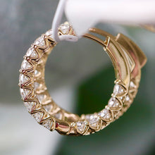 Load image into Gallery viewer, SPECIAL PRICING!  Lab Grown 2.06ctw diamond Huggies in 14k yellow gold