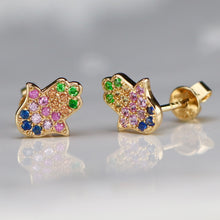 Load image into Gallery viewer, Hamsa multi colored sapphire earrings by Effy