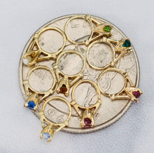 Load image into Gallery viewer, SPECIAL: Mini ring in 14k yellow gold - mid blue September