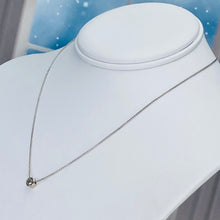 Load image into Gallery viewer, Diamond solitaire slider necklace in 14k white gold