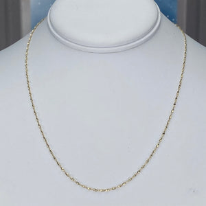 18” 14k yellow gold twisted chain