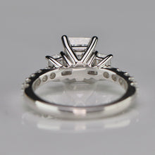 Load image into Gallery viewer, 50% OFF!  3ctw emerald cut lab grown diamond ring in 14k white gold