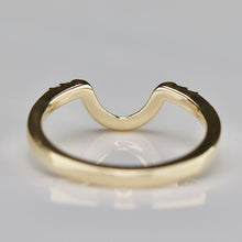 Load image into Gallery viewer, CUSTOM ORDER: Shaped wedding band with lab grown diamonds in 14k yellow gold