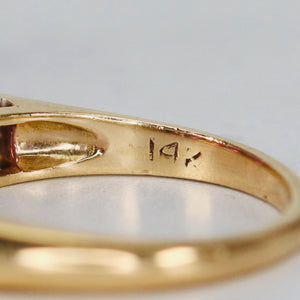 Estate ruby band in 14k yellow and white gold