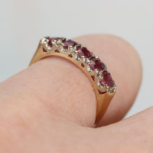 Load image into Gallery viewer, Estate ruby band in 14k yellow and white gold