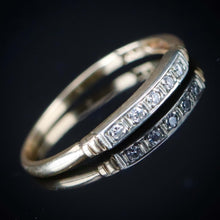 Load image into Gallery viewer, Vintage diamond 14k yellow gold band
