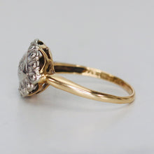 Load image into Gallery viewer, Vintage Princess diamond ring in yellow and white gold