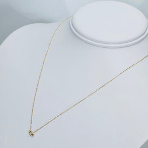 RESERVED: Dainty diamond Elephant necklace in yellow gold