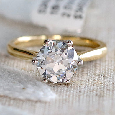 The Beatrice - 2.51ct lab grown OEC diamond ring in 18k yellow & white gold