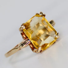 Load image into Gallery viewer, Vintage Citrine ring in 14k yellow gold