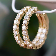 Load image into Gallery viewer, SPECIAL PRICING!  Lab Grown 2.06ctw diamond Huggies in 14k yellow gold