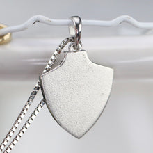 Load image into Gallery viewer, 50% OFF!  Bee shield necklaces in your choice of 14k yellow or white gold