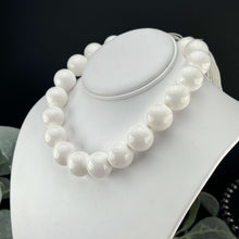 Load image into Gallery viewer, 80% OFF!!  Large white glass bead hank - onyx sale