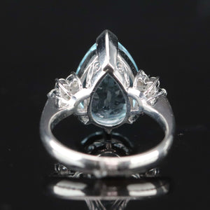 RESERVED: PAYMENT 1 OF 3: SPECIAL: Estate heirloom quality Aquamarine and diamond ring in platinum