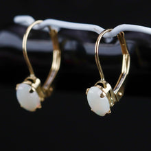 Load image into Gallery viewer, Opal leverback earrings in yellow gold