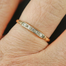 Load image into Gallery viewer, Vintage diamond 14k yellow gold band