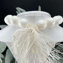 Load image into Gallery viewer, 80% OFF!!  Large white glass bead hank - onyx sale