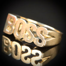 Load image into Gallery viewer, MEGA SALE!  Striking vintage BOSS ring in yellow gold