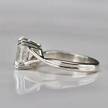Load image into Gallery viewer, MANOR ROYAL: The Aurora - 3.14ct Asscher cut lab grown diamond ring in 14k white gold