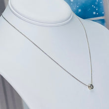 Load image into Gallery viewer, Diamond solitaire slider necklace in 14k white gold