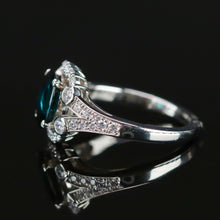 Load image into Gallery viewer, RESERVED FOR DI: PAYMENT 5 OF 5: SALE!!  Estate indicolite and diamond ring in platinum