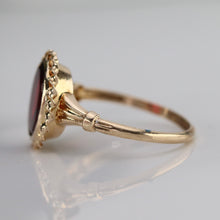 Load image into Gallery viewer, Vintage red paste ring in yellow gold