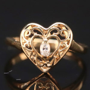 Vintage diamond ring in 14k yellow gold from Manor Jewels