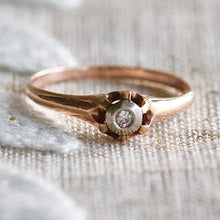 Load image into Gallery viewer, Victorian diamond ring in rose gold