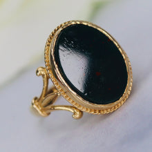 Load image into Gallery viewer, Bloodstone ring in yellow gold