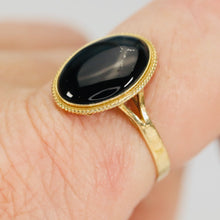 Load image into Gallery viewer, Classic onyx ring in 14k yellow gold