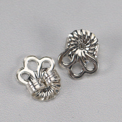 Large butterfly stabilizer backs in sterling silver