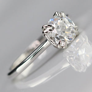 The Sophia - Antique cushion cut 1.54ct lab grown diamond ring in 14k white gold