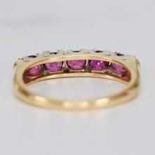 Load image into Gallery viewer, Estate ruby band in 14k yellow and white gold