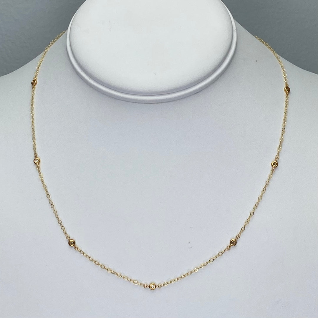 Diamonds by the yard (DBTY) necklace  in 14k yellow gold