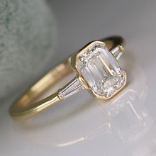 Load image into Gallery viewer, BALANCE FOR CUSTOM ORDER: Custom built lab grown diamond ring in 14k yellow gold