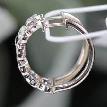 Load image into Gallery viewer, SPECIAL!  Lab Grown 1.50ctw diamond hoops in 14k white gold