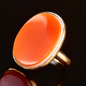 Vintage sardonyx ring in yellow gold