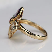 Load image into Gallery viewer, Multi gemstone and diamond ring by Effy in 14k yellow gold