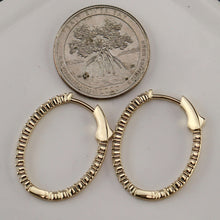 Load image into Gallery viewer, RESERVED FOR S: 1.45ctw Lab Grown diamond oval hoops in 14k yellow gold