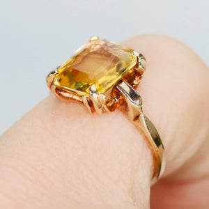 Vintage Citrine ring in 14k yellow gold