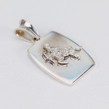 Load image into Gallery viewer, Diamond Sagittarius pendant in 18k white gold