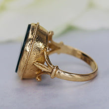 Load image into Gallery viewer, Bloodstone ring in yellow gold
