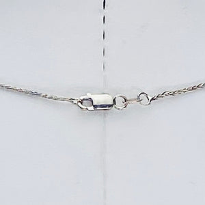 Diamond solitaire slider necklace in 14k white gold