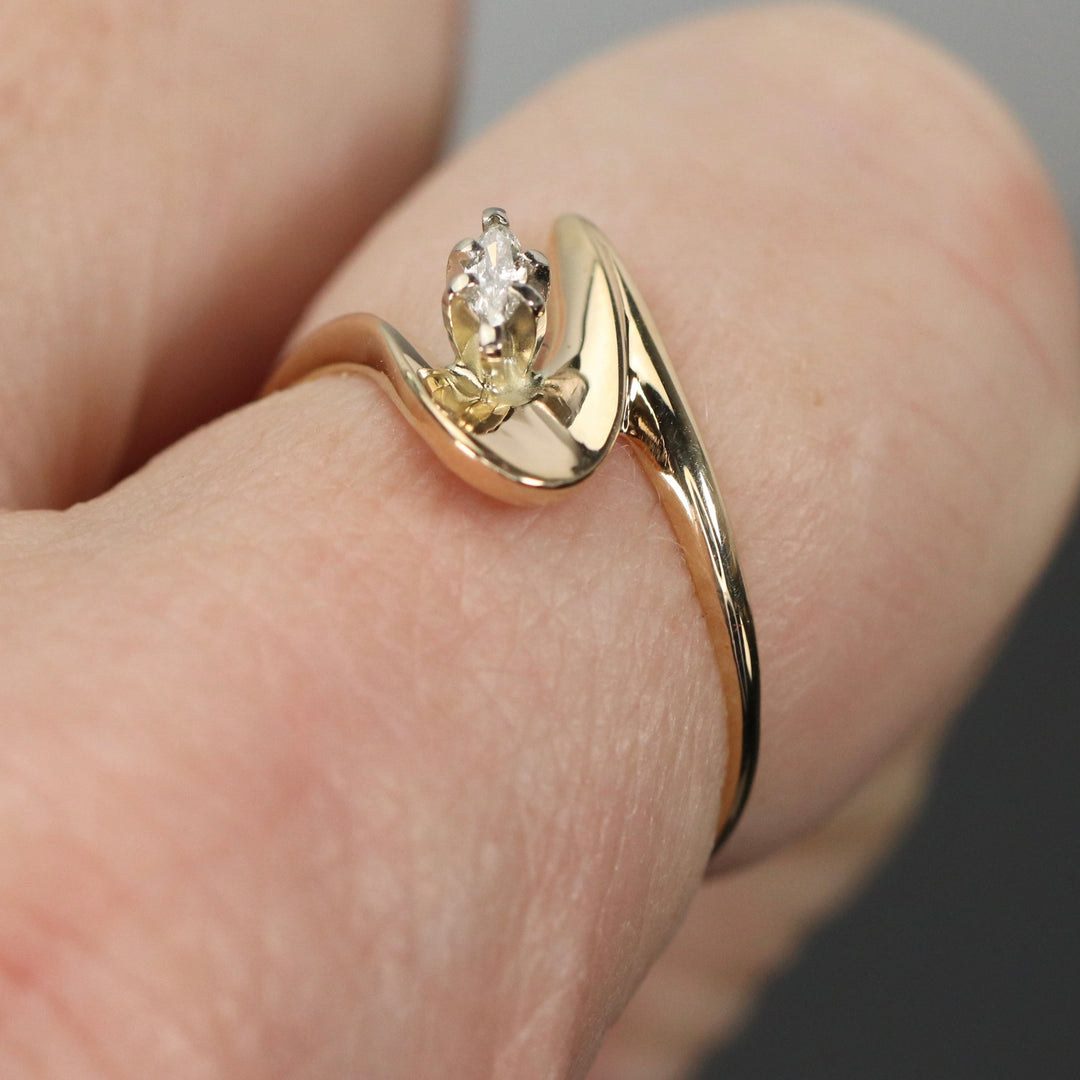 Vintage diamond ring in 14k yellow gold from Manor Jewels