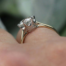 Load image into Gallery viewer, MANOR ROYAL:  The Beatrice - 1.85ct lab grown diamond ring in 14k yellow &amp; white gold