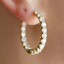 Load image into Gallery viewer, SPECIAL PRICE!  Lab Grown 5.67ctw diamond hoops in 14k yellow gold