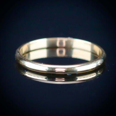 14k yellow gold classic plain band