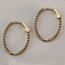 Load image into Gallery viewer, RESERVED FOR S: 1.45ctw Lab Grown diamond oval hoops in 14k yellow gold