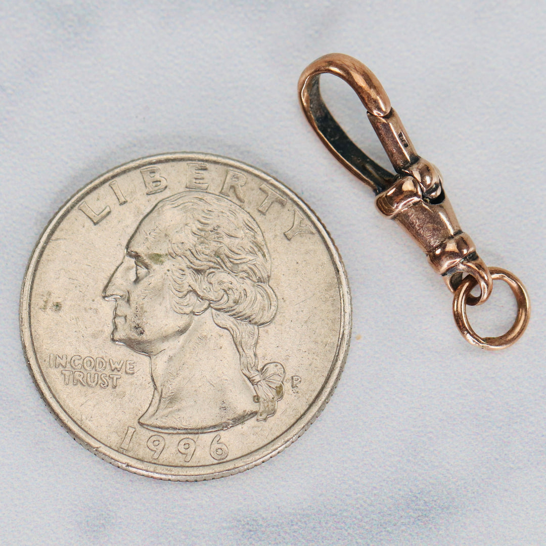 Vintage jewelry rose gold dog clip 