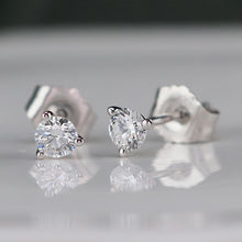 Load image into Gallery viewer, Lab grown .28ctw F-G/SI Diamond studs in 14k white gold